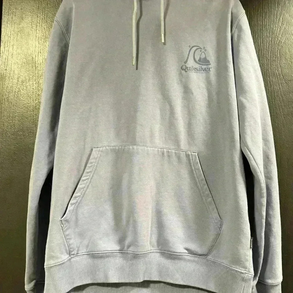 Quick silver blueish gray thick hoodie size M - Picture 5 of 8